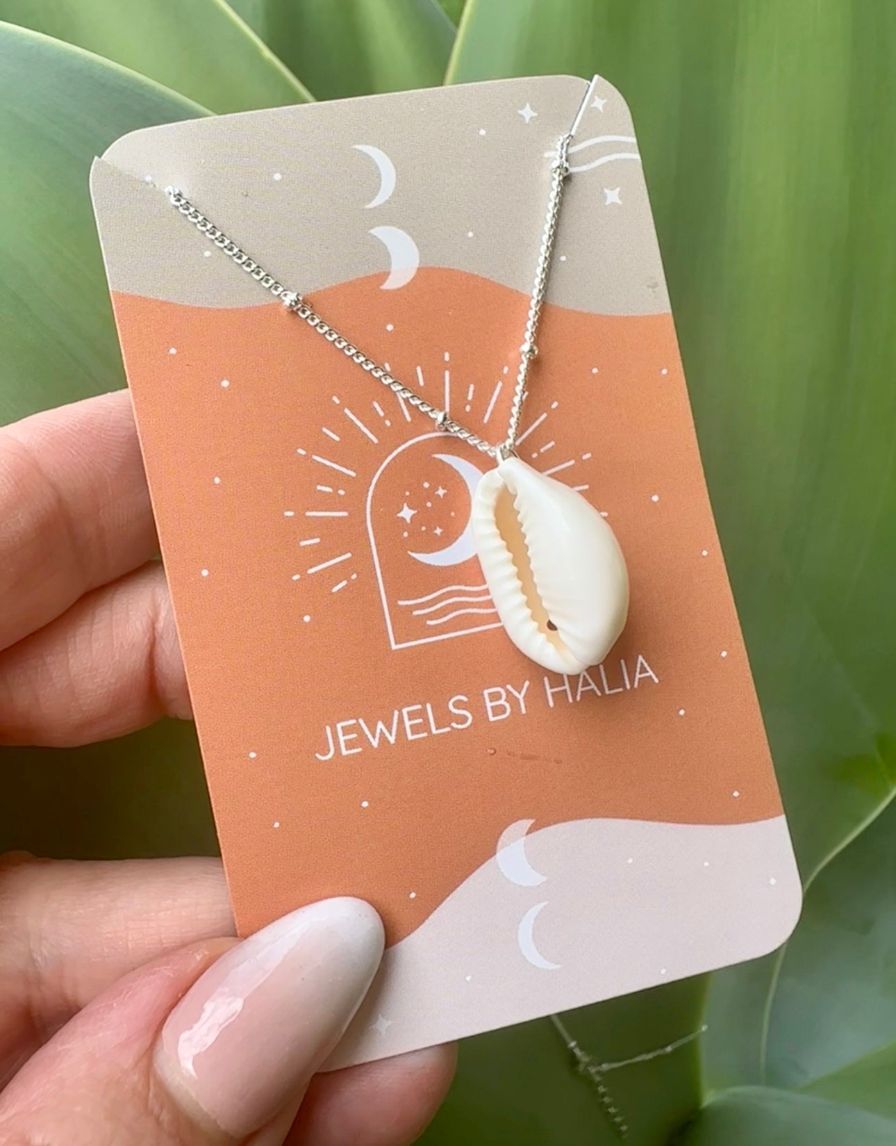 Cowrie Shell Silver Necklace