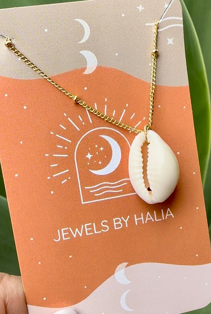 Cowrie Shell Gold Necklace